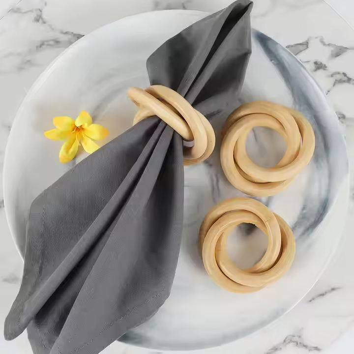 Wooden Napkin Ring "Set"